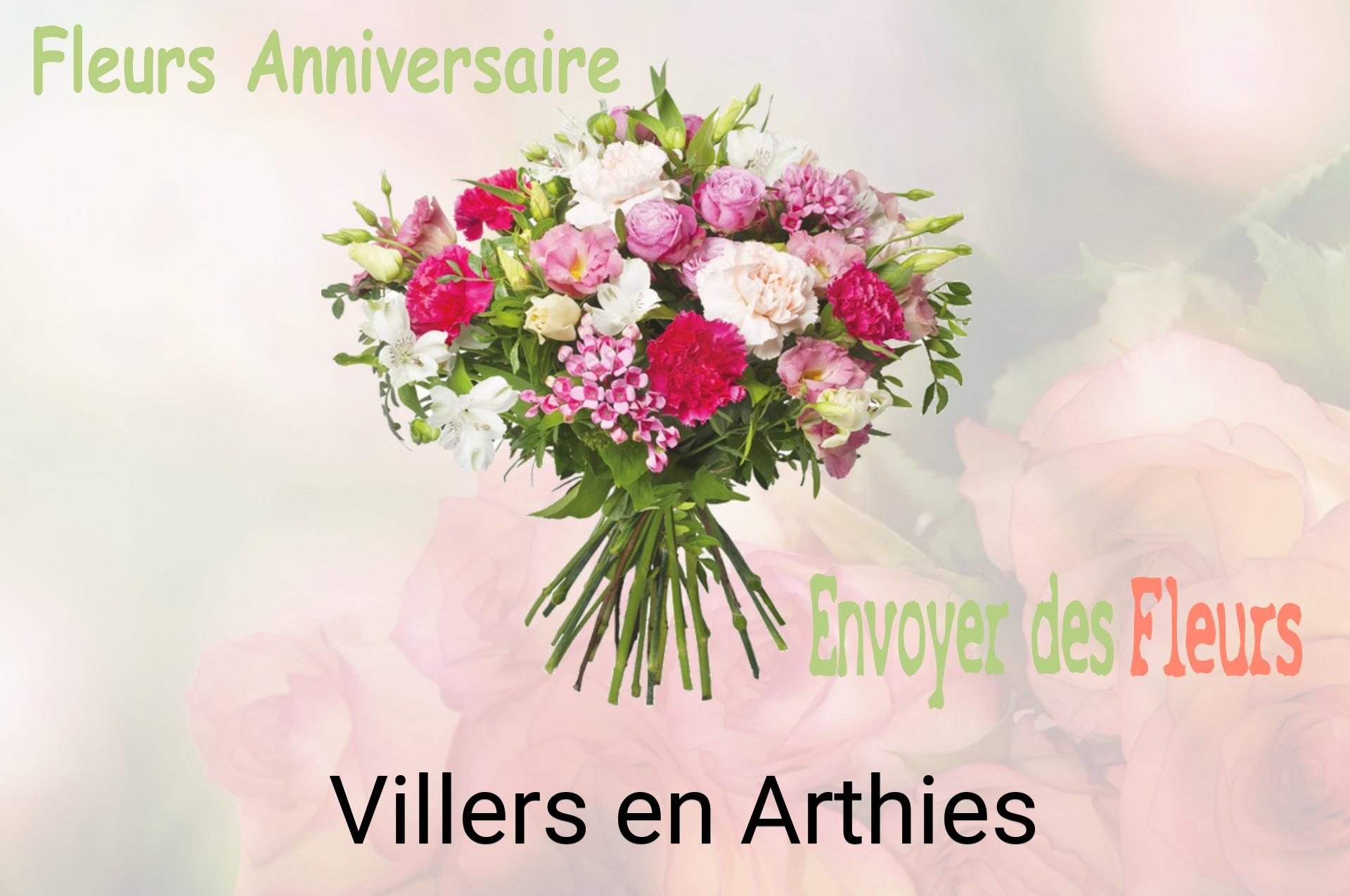Bouquet de fleurs d’anniversaire livré à Villers-en-Arthies