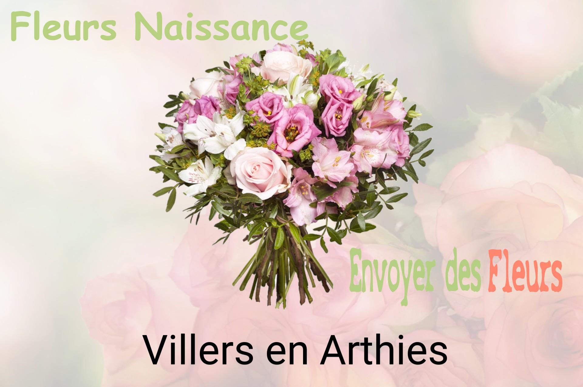 Bouquet de fleurs de naissance livré à Villers-en-Arthies